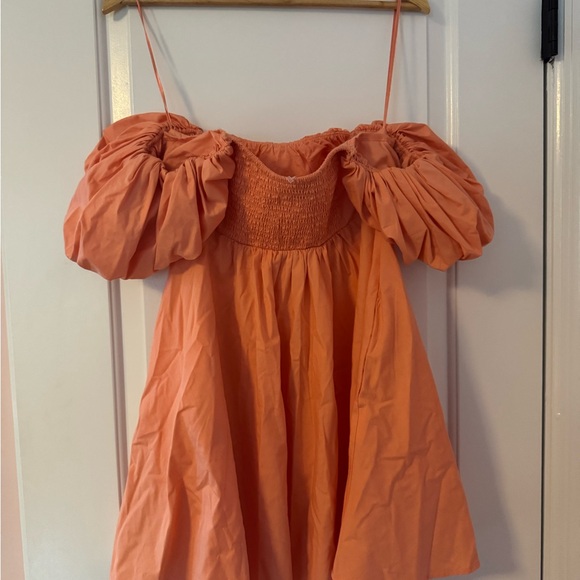 Abercrombie & Fitch Orange Off-Shoulder Blouse - Picture 2 of 3
